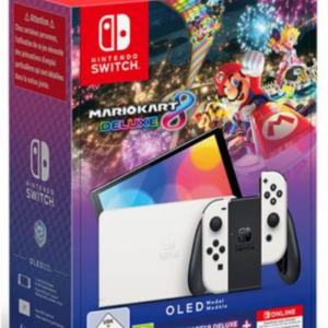 Nt Switch Oled White + Mario Kart 8 + 12 mesi NSO